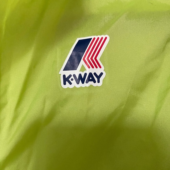 K-way packable jacket in yellow green | women US small - Picture 2 of 11